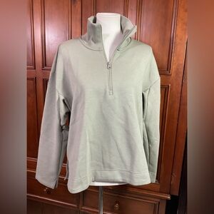 Adidas Women’s Sweatshirt Gray Green “silver Pebble” Size Medium New W Tags Vers